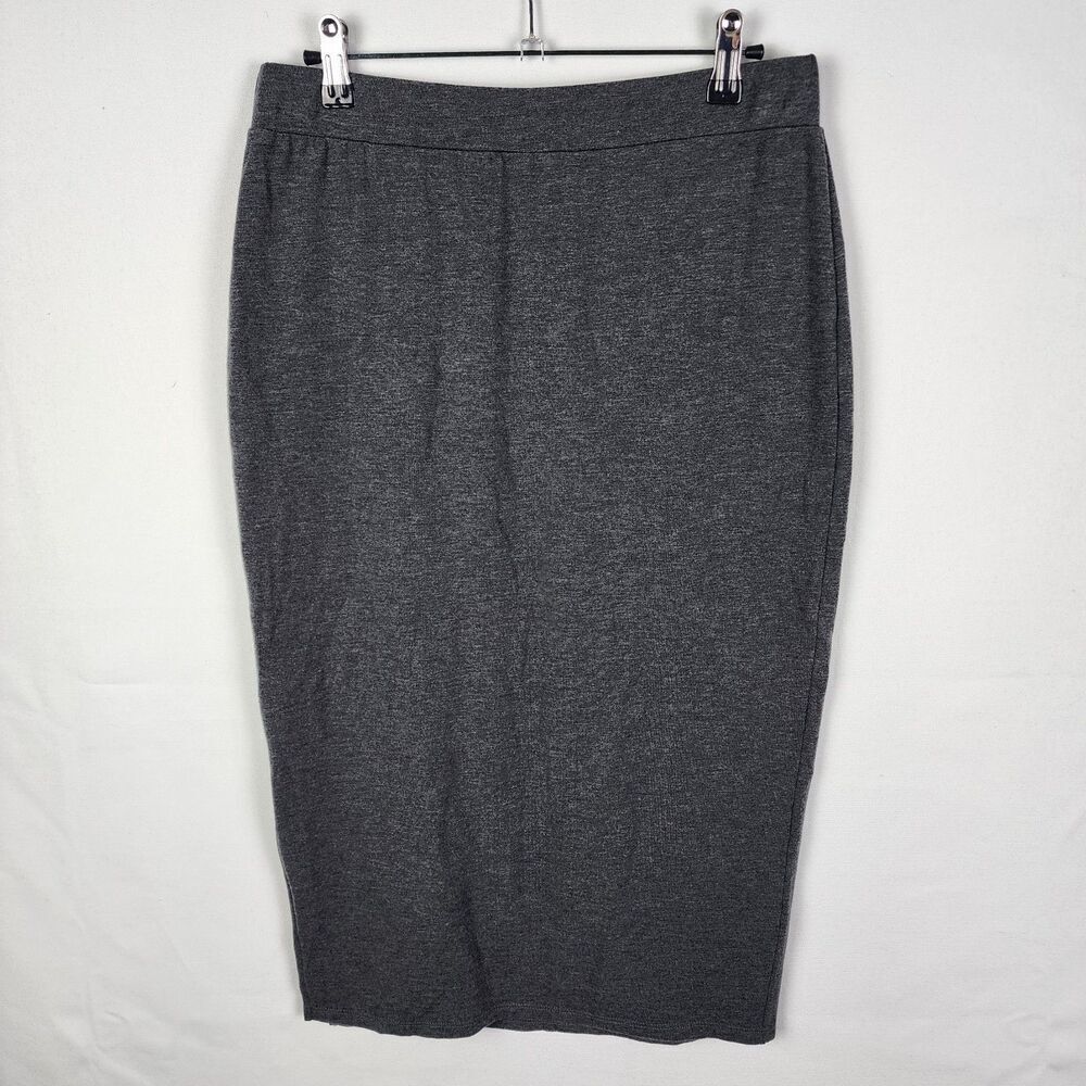 Garnet Hill Gray Knee Length Pencil Skirt Size Small Academia School College